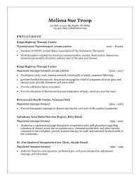 Get The Most Out Of Your Massage Therapist Resume Templates Hloom
