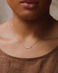 Gold dainty mom necklace,14k gold plated cute tiny mama personalized name charm necklace delicate word cubic zirconia mom jewelry gift for mother's day,mother's birthday. Mama Necklace Gldn