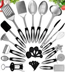 Maybe you would like to learn more about one of these? Home Hero Stainless Steel Kitchen Cooking Utensils 25 Piece Kitchen Utensil Set Nonstick Kitchen Utensils Cookware Set With Spatula Set Kitchen Gadgets Kitchen Tool Set Cooking Utensils Set Buy