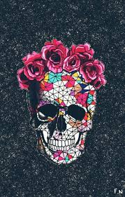 Wallpaper Skull And Flowers Image Skull Wallpaper Skull Tumblr Wallpaper