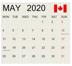 May 2020 Canada Federal Holidays Calendar In 2020 Holiday Calendar Federal Holiday Calendar School Holiday Calendar