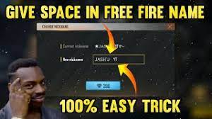 Right now, the game is on the rise because when you create a free fire account for the first time, it will ask you to choose your character name. How To Give Space In Free Fire Name How To Change Name With Space In Free Fire Telugu Youtube
