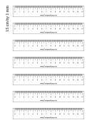 This virtual ruler that can be adjusted to true size, that can actually measure the actual length, the upper half is metric ruler (millimetre and centimetre), lower half is inches ruler, before you adjusting this virtual ruler to actual size. Metric Rulers