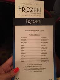 Frozen Broadway Musical Ticket In New York United States Of