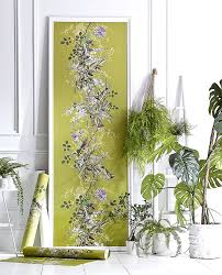 Wallpaper Jardin Des Oiseaux Matt Green Chartreuse Angel And Boho Chinoiserie Wallpaper Wallpaper Chartreuse