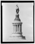 The wisconsin statue on the dome was sculpted during 1920 by daniel chester french of new york. 1 View Of Statue Of Freedom Atop The Capitol Dome But Under Scaffolding U S Capitol Statue Of Freedom Intersection Of North South East Capitol Streets Capitol Mall Washington District