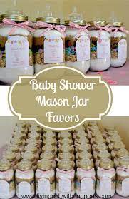 Baby Shower Mason Jar Favors Fill With Your Favorite Cookie Recipe Mason Jar Baby Shower Baby Shower Mason Jar Favors Baby Shower Cookies