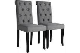 Chaise de salle à manger, chaise moderne, chaise grise design chaises salle a manger gris vidaxl bois de chêne 2x chaise de salle à manger tissu gris clair … you can explore more about salle on this site. Chaises Vidaxl Chaises De Salle A Manger 2 Pcs Gris Fonce Tissu Darty