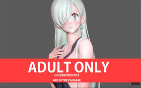 STL file ELIZABETH LIONES NAKED NUDE HENTAI Seven Deadly Sins ANIME SEXY  GIRL CHARACTER・3D printer design to download・Cults