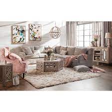 Campbell Cumulus 2 Piece Sectional With Right Facing Sofa Cement Value City Farmhouse Living Room Furniture Living Room Decor Tips Simple Living Room Decor