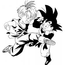 Disegno Di Trunks E Goku Da Colorare Per Bambini
