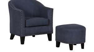 Highlights stitched accent chair gives your space an elegant look tufted ottoman can be used as leg support or for extra seating.this upholstered accent chair with ottoman instantly enhances the atmosphere of your home. 299 99 Lorrie Navy Accent Chair Ottoman Transitional