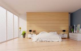 Try our tips and tricks for creating a master bedroom that's truly a relaxing retreat. Download Wallpapers Modern Interior Design Bedroom Minimalism Style Wooden Wall On The Bed Wooden Light Boards Stylish Interior Design For Desktop Free Pictures For Desktop Free