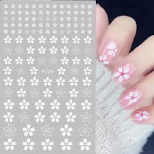 Our store & showroom is available to the public and of course nail professionals and salons. Buy Nail Art Stickers White Flower Nail Art Stickers Decals 3d Self Adhesive Nail Art Supplies 4 Sheets Flowers Cherry Blossoms Designers Nail Decals For Acrylic Nails Manicure Tips Online In Turkey B09516wdxy