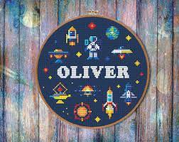 Easy beginner level diy cross stitch for kids. Space Baby Cross Stitch Pattern Birth Announcement Custom Name Cross Stitch Space Baby N Baby Cross Stitch Patterns Cross Stitch Modern Cross Stitch Patterns