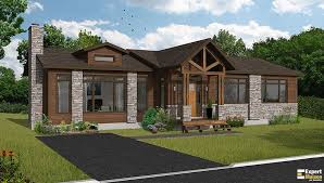 modele 817 grand bungalow d inspiration nordique brick exterior house house exterior cottage homes