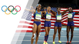 Finished the race third but was disqualified because leadoff runner mike rodgers was ruled to have passed the baton to justin gatlin outside the first exchange zone of the relay, won by usain bolt and. Usa Women S 4x100m Relay Wins Gold Youtube