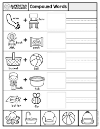 Worksheets of matching words to pictures. Compound Words Worksheet Superstar Worksheets