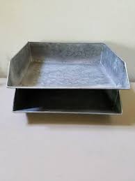 Check spelling or type a new query. 1 Galvanized Stackable Paper Tray File Holder Mail Desk Office Paper Tray File Holder Galvanized
