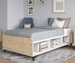 Ameriwood Maria White Twin Platform Storage Bed Big Lots Twin Platform Bed Platform Bed With Storage Bed Shelves
