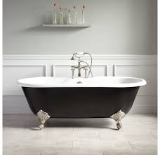By purchasing one slightly larger than the width of your tub. Signature Hardware 415175 Sanford 66 Cast Iron Build Com