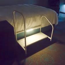 Portable And Adjustable Bed Rail And Safety Step Auto Led Light Step2bed Alzstore See more ideas about bed steps, step stool, stool.