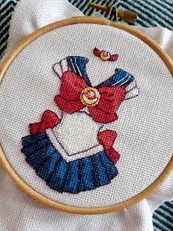 Sailor moon sailor venus star wand cross stitch pdf pattern 4 inch 10 cm design: Deluxe Sailor Suit Sailor Moon Pdf Cross Stitch Pattern Etsy In 2021 Moon Cross Stitch Pattern Moon Cross Stitch Kawaii Cross Stitch