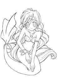 Mermaid Hanon Houshou By Kiene On Deviantart Mermaid Coloring Pages Anime Mermaid Mermaid Coloring