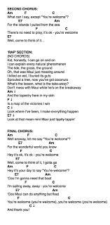 Moana You Re Welcome Page 2 Ukulele Songs Ukulele Chords Songs Ukulele Chords