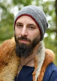 Wool Cap, crocheted, grey