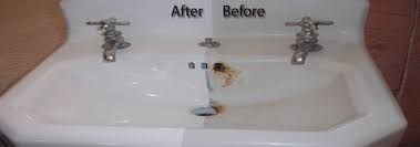 remove stains from a porcelain sink