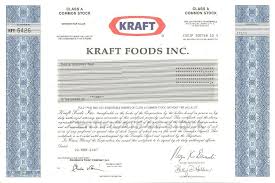 Stock screener for investors and traders, financial visualizations. Kraft Foods Stock Certificate Kraft Recipes Stock Certificates Kraft