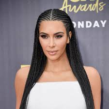 Kim k nails her cher halloween costume. Kim Kardashian Wears Braids To Mtv Awards Red Carpet Teen Vogue