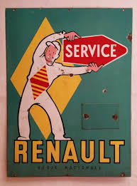 Plaque Emaillee Publicitaire Garagiste Renault Service Deco Garage Atelier Collections Objets Publicitaires Plaques Deco Garage Plaque Emaillee Renault