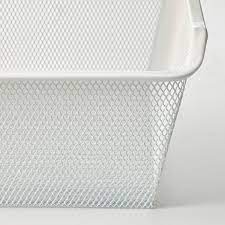 5 available at £5 each or all 5 for £20. Komplement White Mesh Basket With Pull Out Rail 75x58 Cm Ikea