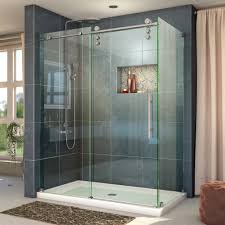 Black, polished brass, oil rubbed bronze, chrome, copper Dreamline Enigma Z 60 38 X 76 Single Sliding Frameless Shower Door With Clear Max Technology Reviews Wayfair Ca