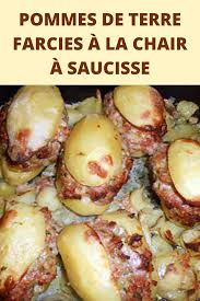 Pommes De Terre Farcies A La Chair A Saucisse Toutes Recettes Com En 2020 Pommes De Terre Farcies Recettes De Cuisine Chair A Saucisse