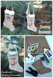 Diy Christmas Stocking Ornament Craft For Kids Christmas Stocking Ornament Christmas Stockings Diy Stocking Ornament