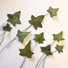 Stringing Little Embroidered Ivy Leaves On Wire Here Are The First 10 Of Many More To Come Embroidery Free Motion Embroidery Embroidered Leaves Etsy Seller