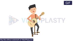 Man Playing Guitar Sitting Stock Gifs Playing Guitar Man Playing Guitar Musical Symbols