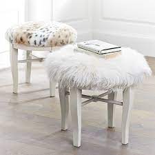 Fur chair cover best home type. Life Love Larson Look For Less Challenge Faux Fur Vanity Stool Vanity Stool Furniture Furniture Vanity