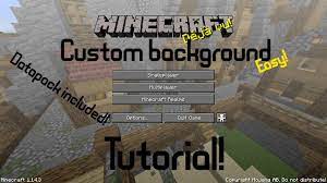 Today i will make a tutorial about how to edit minecraft main page and loading terrain? How To Easily Make A Custom Menu Background Updated Version In Description Youtube