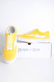 Revenge X Storm Revenge Storm Japan Pop Up Limited Low Frequency Cut Sneakers Skating Shoes Yellow Yellow Sneakers New Mint Condition