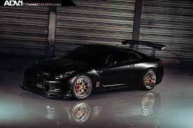 Black And Bronze Wheels Satin Black Track Spec Nissan Gt R With Bronze Wheels Nissan Gt R Nissan Gtr Gtr