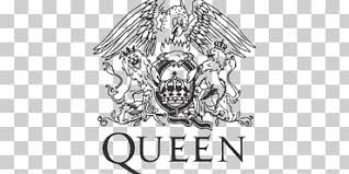 The queen logo outline is a depiction of royalty and elegance. Queen Musical Ensemble Greatest Hits The Works Queen Logo Queen Musician Png Klipartz