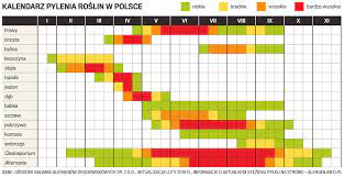 Wejdź i sprawdź aktualną prognozę pyleń. Alergia Kalendarz Pylen