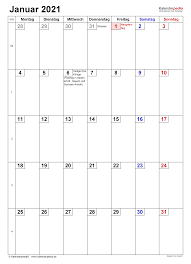 Individuellen foto wochenkalender 2021 in zahlreichen variationen gestalten ✔️jetzt hier ihren persönlichen wochenkalender erstellen & drucken. Kalender Januar 2021 Als Pdf Vorlagen