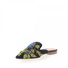 Alberta ferretti cruise 2020 fashion show highlights. Alberta Ferretti Clogs Mia Velvet Embroidery Flower Pattern Black Online Shopping Mybudapester Com