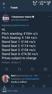 taylor swift prices croke park dublin ireland taylorswift