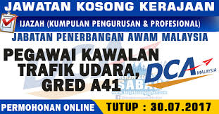 Pegawai kawalan trafik udara a41. Jawatan Kosong Dca Pegawai Kawalan Trafik Udara A41 Jawatan Kosong Terkini Negeri Sabah